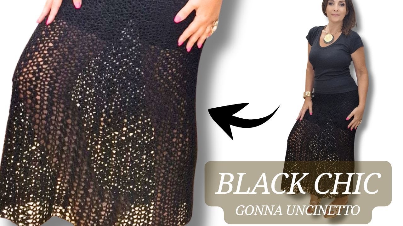 Gonna Black Chic a Uncinetto – Perfetta anche per Principianti | Tutorial Passo Passo