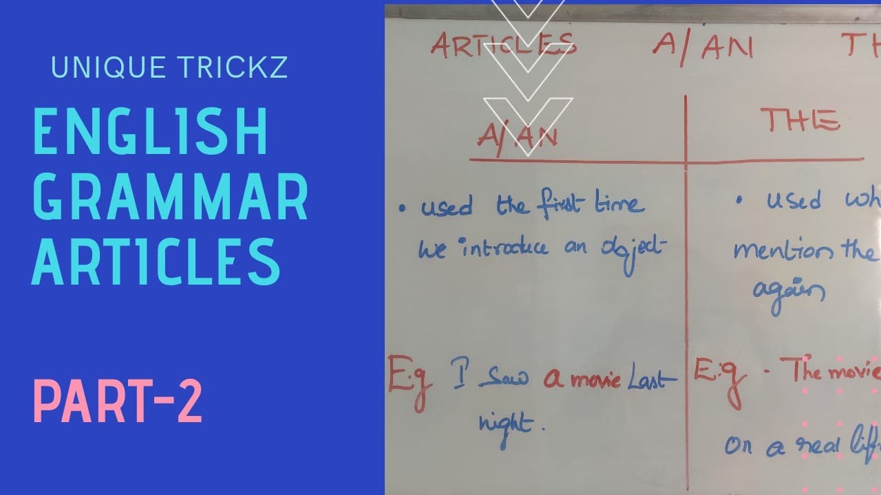 English Grammar Articles Part - II - YouTube