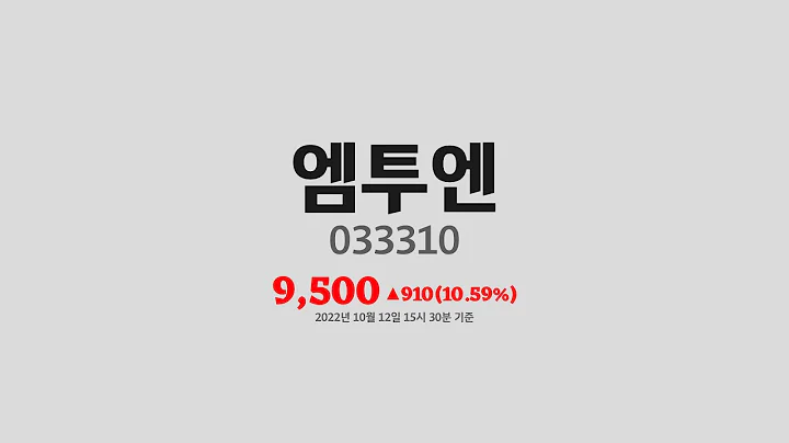 엠투엔주가분석(033310) 2022년 10월 12일기준