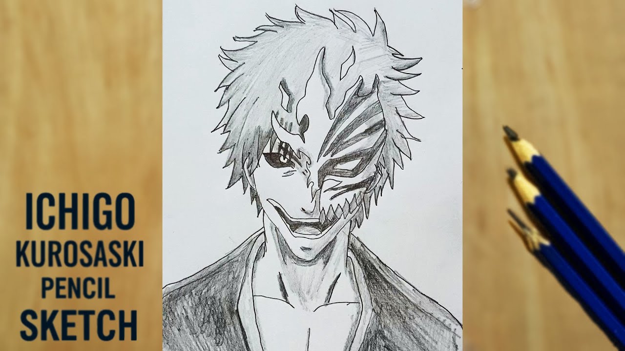 Drawing Ichigo Kurosaki Half Face | Pencil ✏️Sketch | Bleach Anime