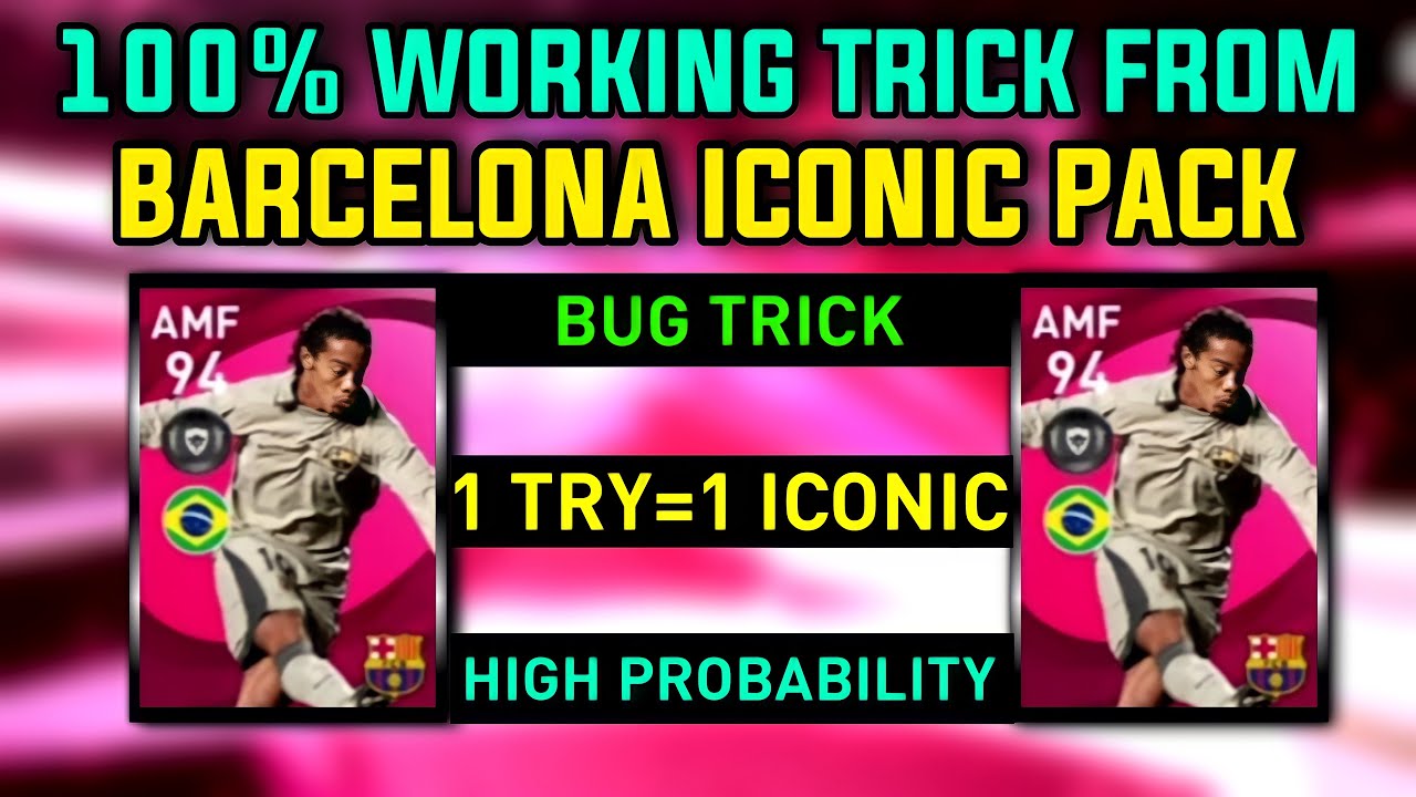 OMG🔥WORKING TRICK TO ICONICS FROM BARCELONA ICONIC PACK🔥BUG TRICK | PES 21