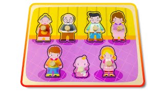 This Puzzle Teaches Kids About Family Members | Learn About Family Tree with Cute Wooden Puzzle! screenshot 2