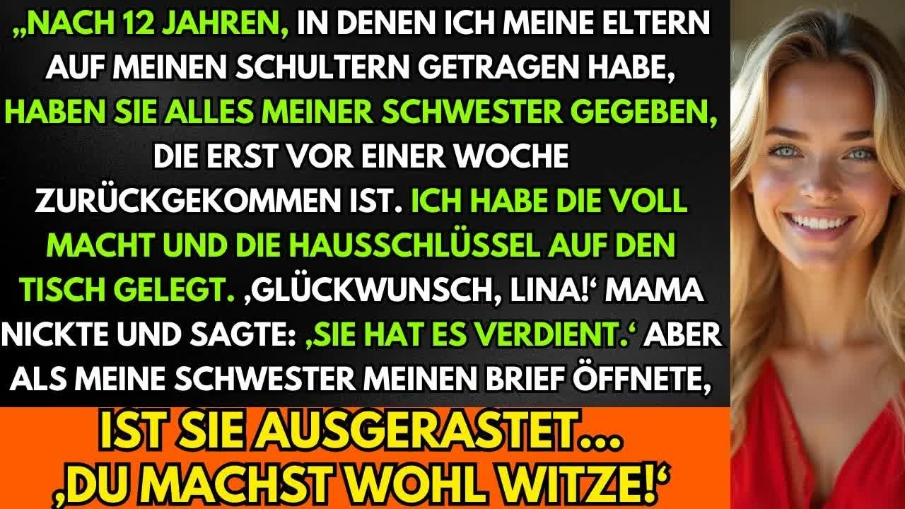 Sie entschieden sich für sie. Mein Brief ließ sie schreien