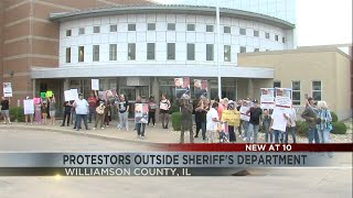 Dozens protest outside Williamson County Sheriff's Office