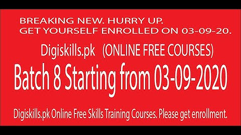 Hurry up|Digiskills Batch enrollment started from 03-09-20|Batch 8 enrollment started|Careu.