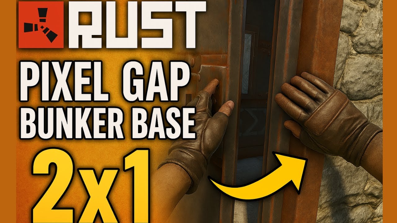New!! 2x1 Pixel Gap Bunker Base Rust!! - YouTube