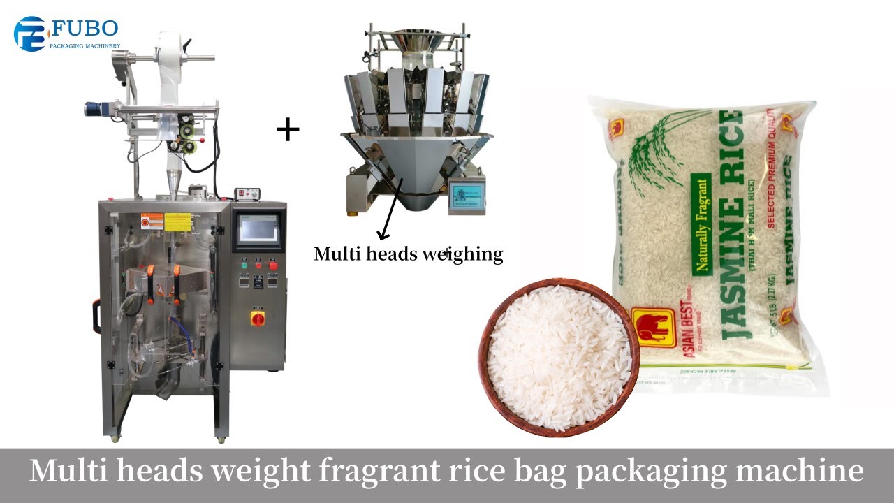 Многоголовочная упаковочная машина для упаковки ароматного риса в пакеты
