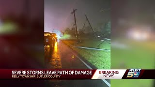 Severe storms leave path of damage in Butler County