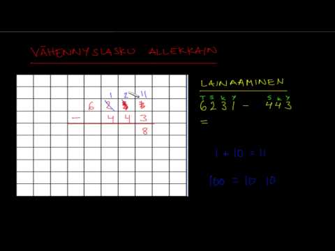 Video: Kuinka tehdä pitkä vähennyslasku?