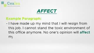Learn How to Use Affect - Affect meaning, synonyms, antonyms, and example sentences.