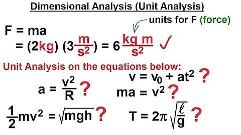 Physics CH 0: General Introduction (2 of 20) Dimensional Analysis (Unit Analysis)