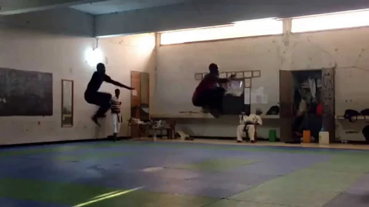 Karate Can Kick Poverty- talibés visit dojo Charles de Gaulle un Senegal