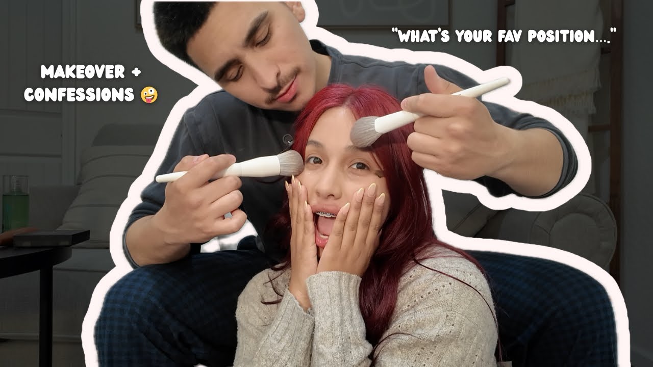 HUSBAND DOES MY MAKEUP …. (+CHAT GPT SPICY QUESTIONS)