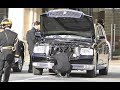 皇室専用車センチュリーロイヤルのボンネット開閉!! 圧巻の撤収風景!! Motorcade of Emperor and Empress