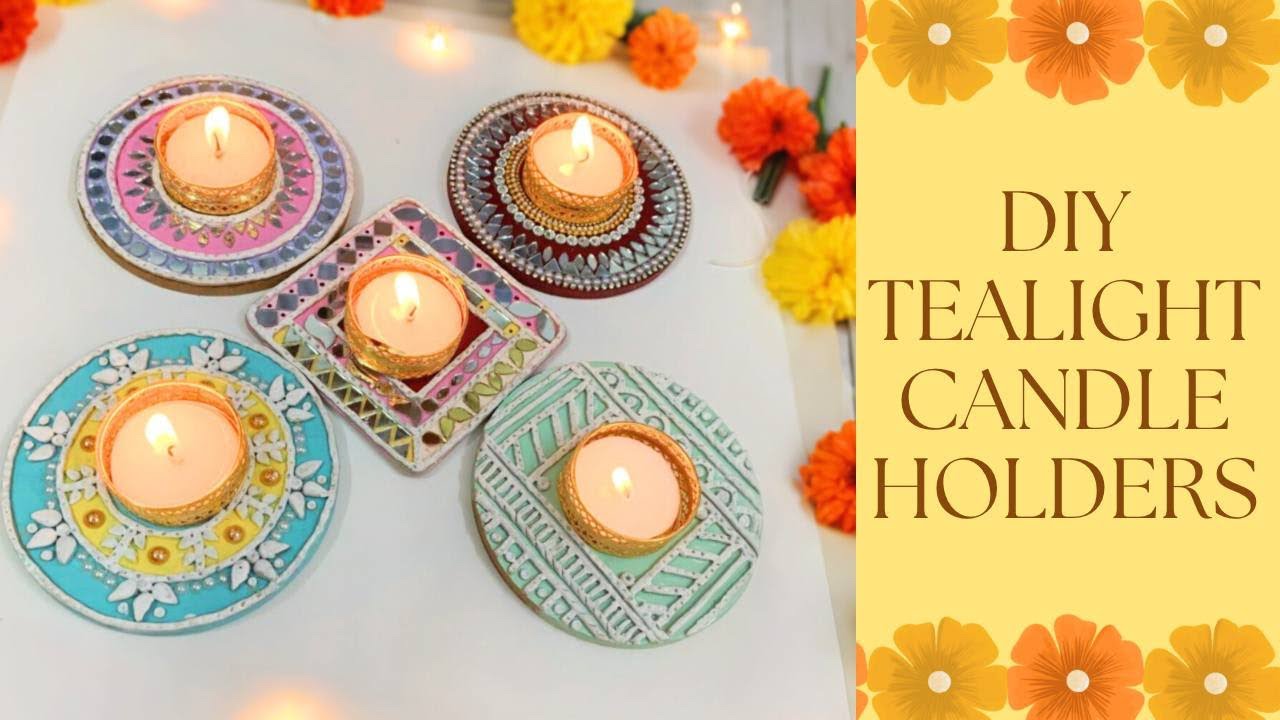 Tea Light Candle Holder || Home Decor DIY 
