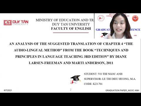 Ngành Ngôn ngữ Anh | Các Khóa luận Tốt nghiệp đáng chú ý của Sinh viên Duy Tân giữa Mùa Dịch - youtube