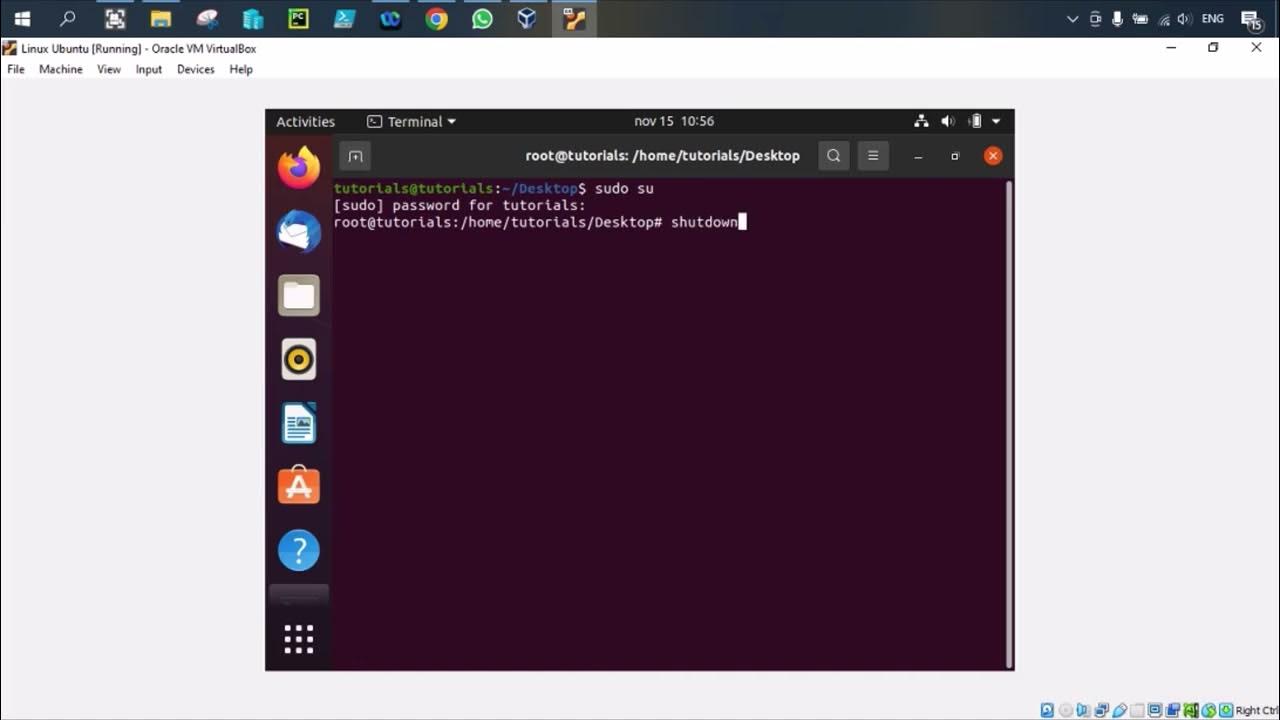 Shutdown from CLI (command line interface) in Ubuntu Linux - YouTube