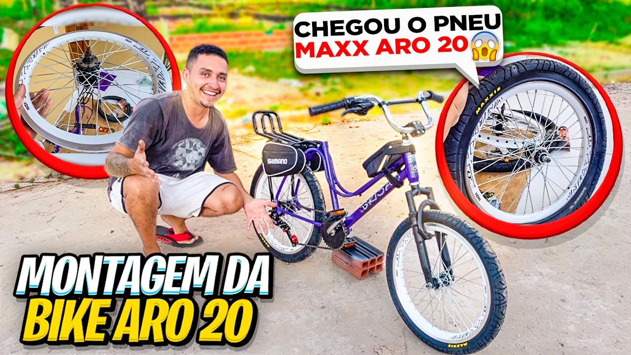 COMPREI PNEU MAXX NO MERCADO LIVRE PRA MINHA BIKE ARO 20🤩/ VAMOS MONTA AS PEÇAS NOVA😱🤩