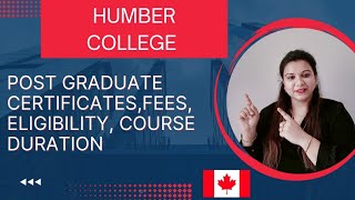 Humber College | PG Certificates in Humber College | Fees, eligibility, course duration