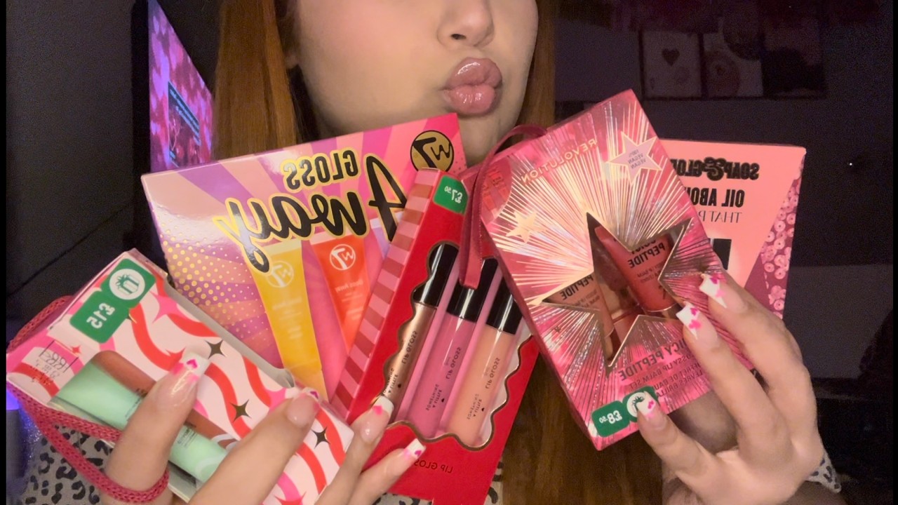 ASMR | Lip Product Gift Set Unboxing (Part 1) Tapping & Whispering
