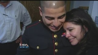 Marine surprises mom with early return