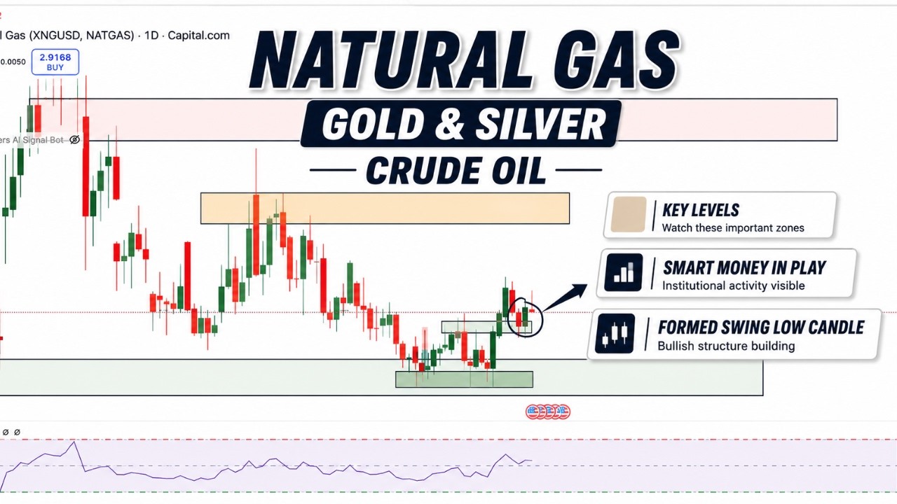 Natural Gas Smart Money In Play! | Key Levels | Gold | Silver | Crude ...