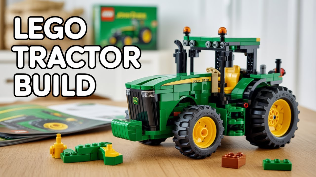 LEGO Tractor Build to Finish Line | Satisfying Assembly