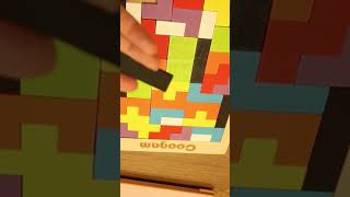 TOY REVIEWS FOR KIDS: Wooden Tangram Brain Teaser Puzzle Toys #Shorts screenshot 2