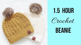 1. 5 Hour Crochet Hat (Easy)