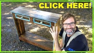 How to build a Hall Table from recycled wood pallets. I love pallet furniture and this wooden pallet project is no exception. It
