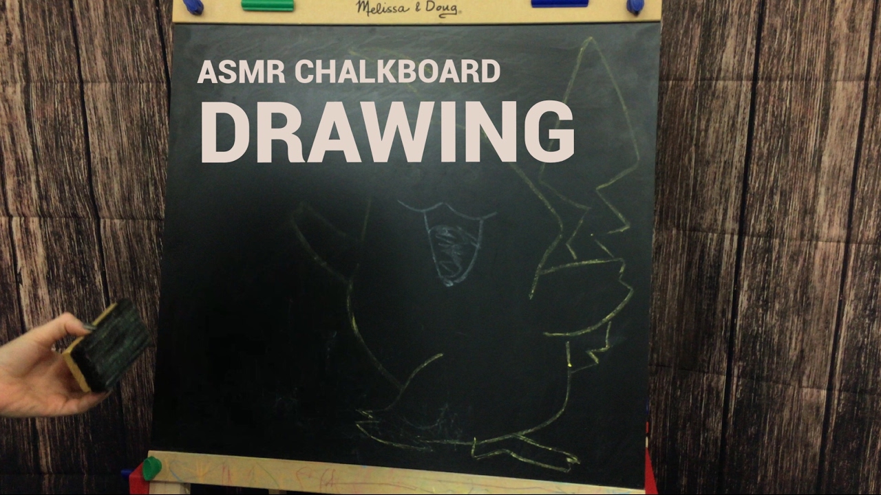 ASMR CHALKBOARD DRAWING