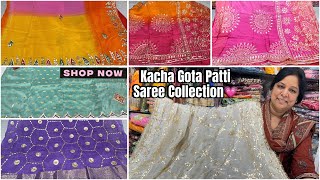 Kacha Gota Patti Saree Collection! 🔥 Stunning Jaal Work Box Dye Styles for Every Wedding | Jaipuri