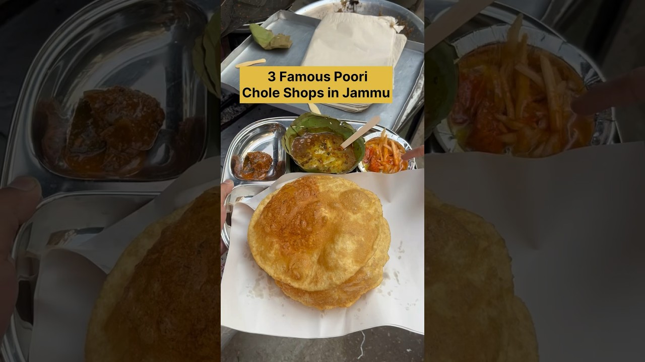 Top 3 Poori Chole in Jammu | Famous Breakfast Points Jammu | Indian Street Food 
