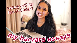 reading the essays that got me into harvard! + college essay tips and tricks