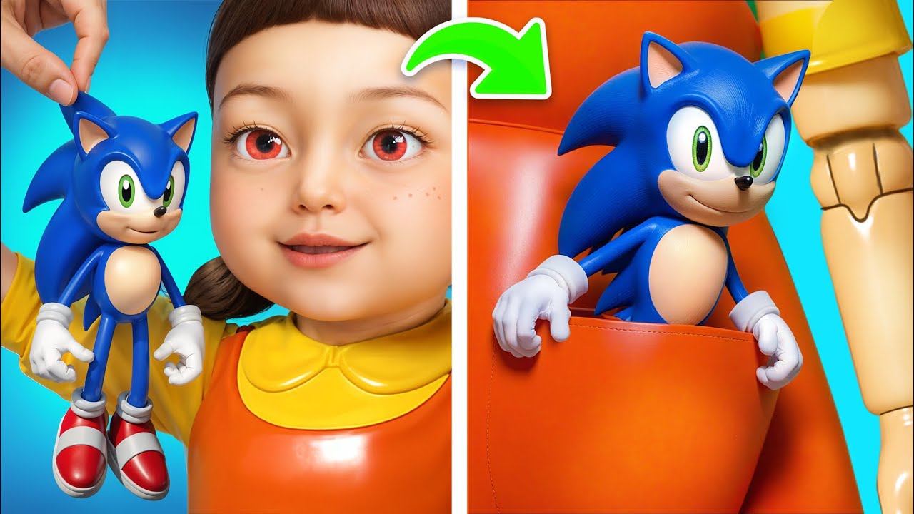 Fui adotada pelas bonecas do Squid Game / Meus pais são super-heróis!