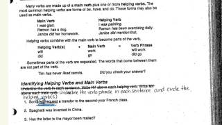 Helping verb worksheet 1