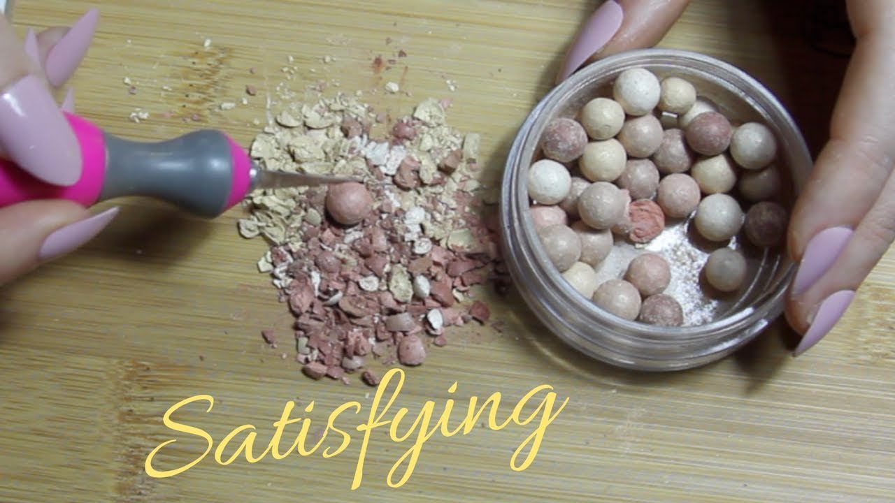 BEAUTIFUL MESS ASMR: Playing with and destroying e.l.f. makeup pearls (whisper)