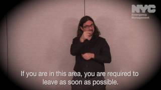 Notify NYC American Sign Language Message: Evacuation