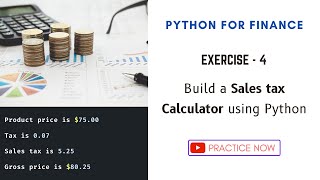 Sales Tax Calculator using Python | Python for Finance and Statistics screenshot 2