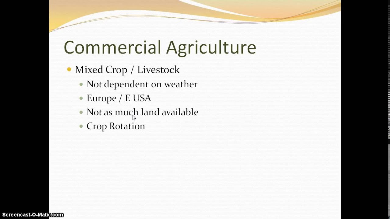 mixed crop and livestock farming