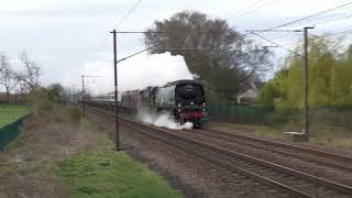 Steam Train Tangmere 34067 & 47812 Castle Hills Northallerton 1Z53 04042026 Edinburgh Flyer