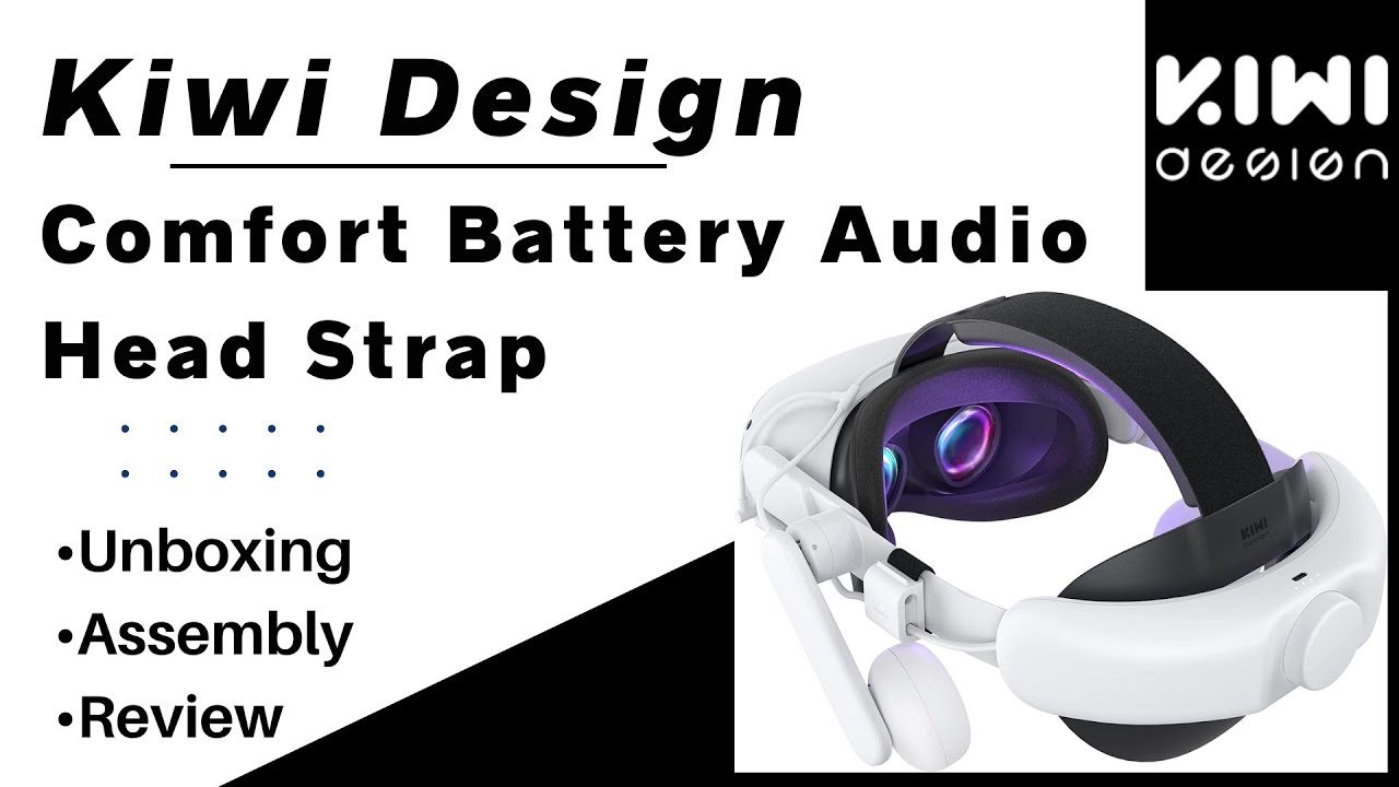 Kiwi Design Comfort Battery Audio Head Strap for Meta Quest 2