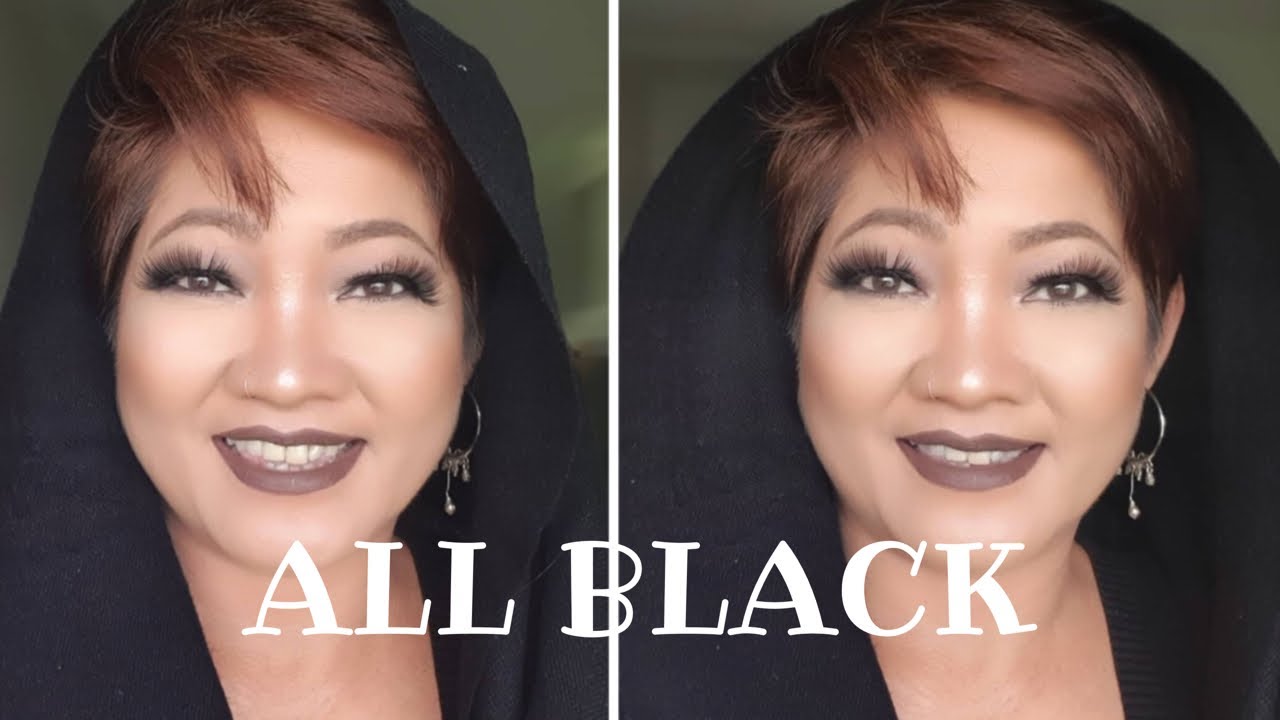 WEARING ALL BLACK & Makeup *i tried* YouTube