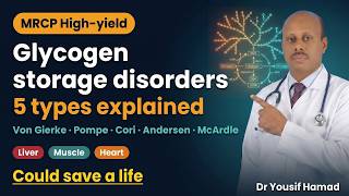 Glycogen storage disorders explained — 5 types every doctor must know | MRCP high-yield.