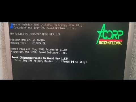 тест одной из лучших плат на сокете 7 Acopr 5Ali61, RAM128Mb, CPU Intel 166MMX