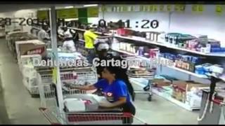 Se Hace Pasar Por Cliente Para Robar Supermercado