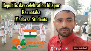 Republic day celebration bijapur Karnataka Madarsa Students
