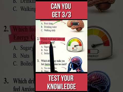 Can You Pass This 3 Question Health Quiz #shorts