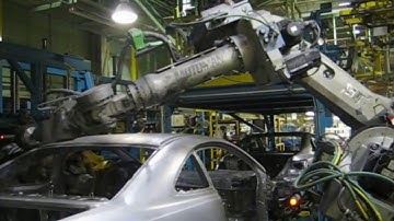 Automated Robotic Deburring of a Car on Assembly Line – PushCorp End Of Arm Tooling