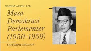 Masa Demokrasi Parlementer 1950 1959